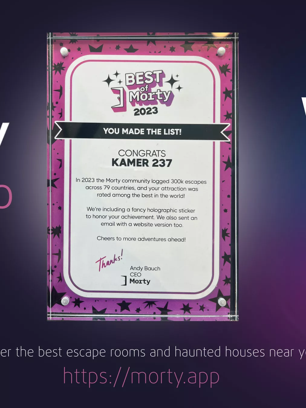 We made the list! Morty award.