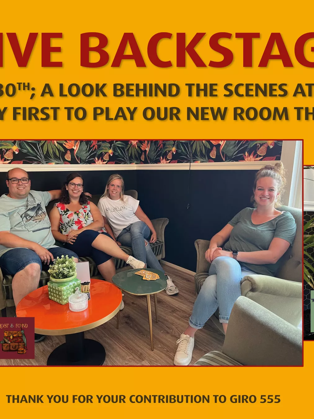 Exclusive backstage tour