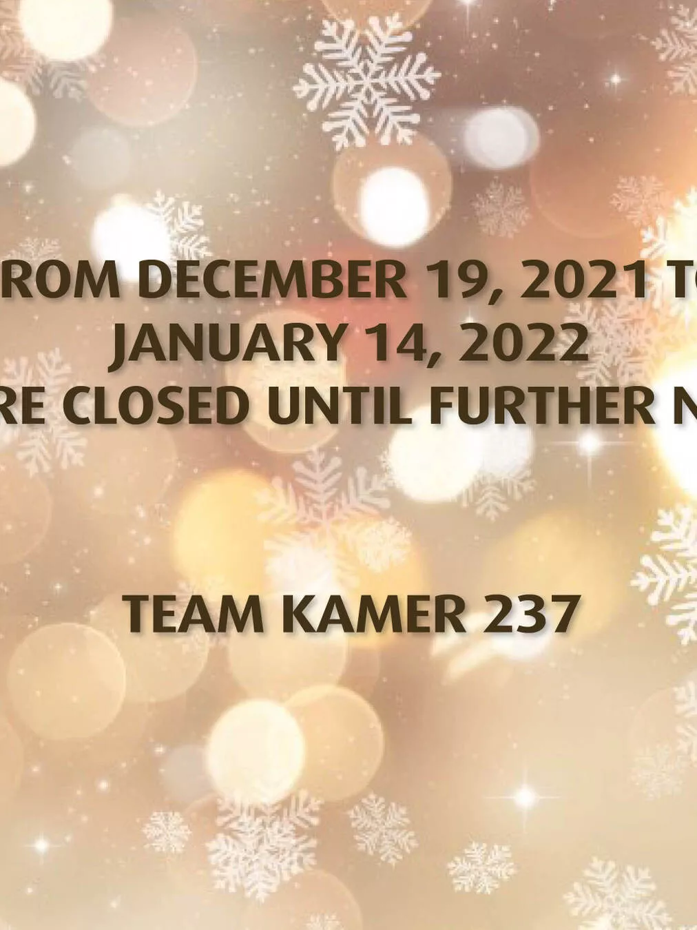 Lockdown update