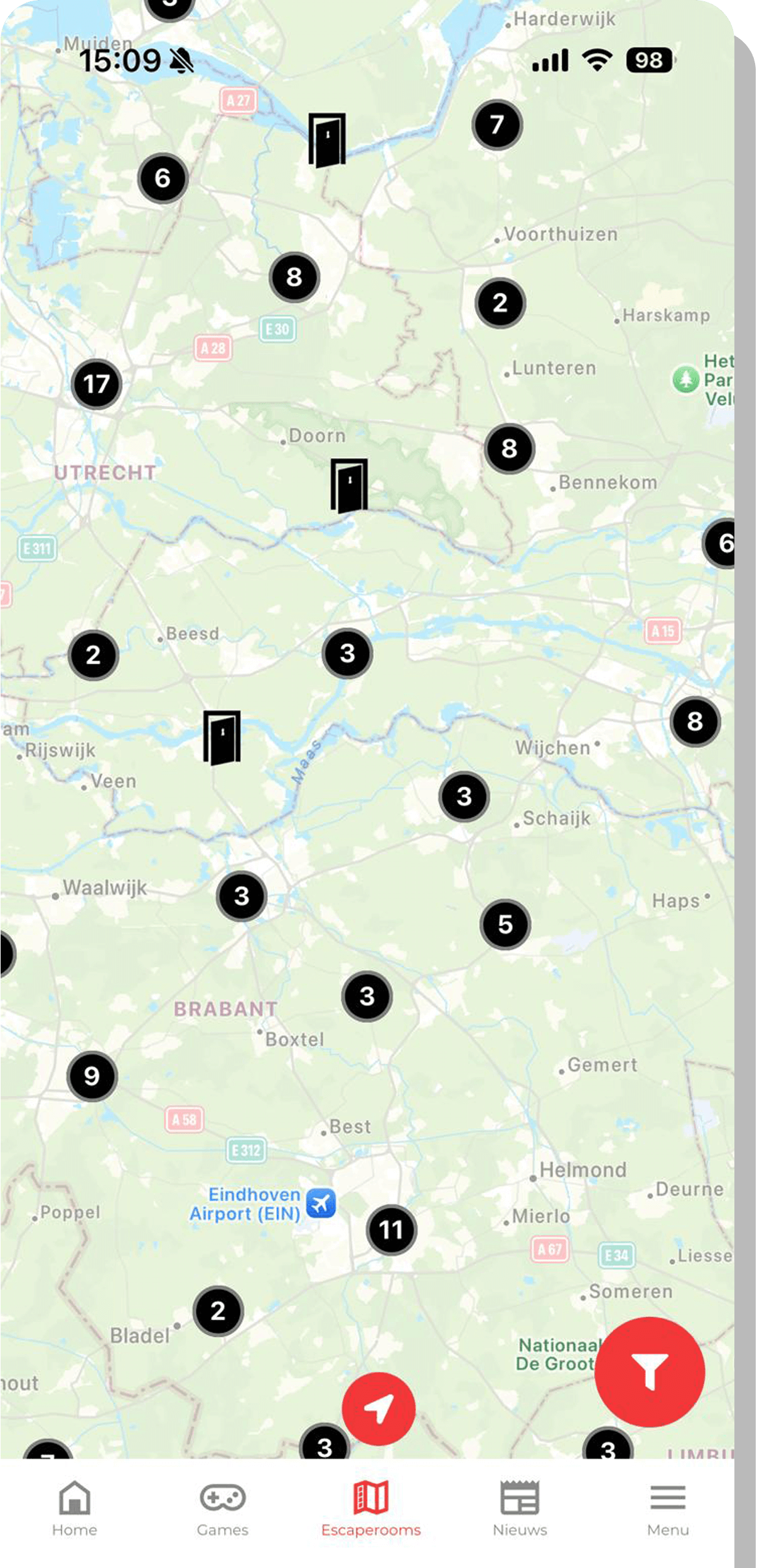 Preview of app homescreen