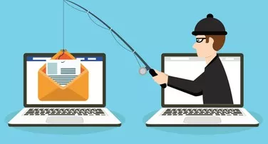 criminal performing a phishing attack